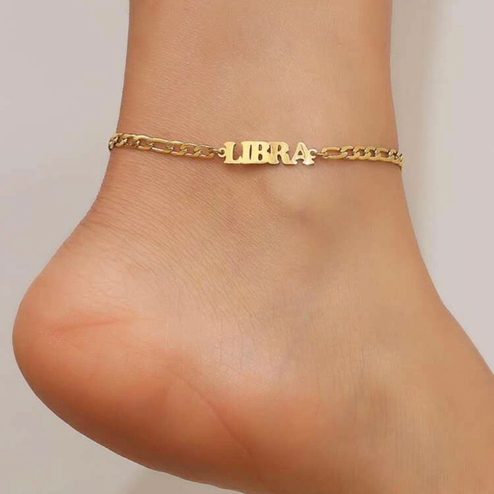 Libra Zodiac Sign Anklet